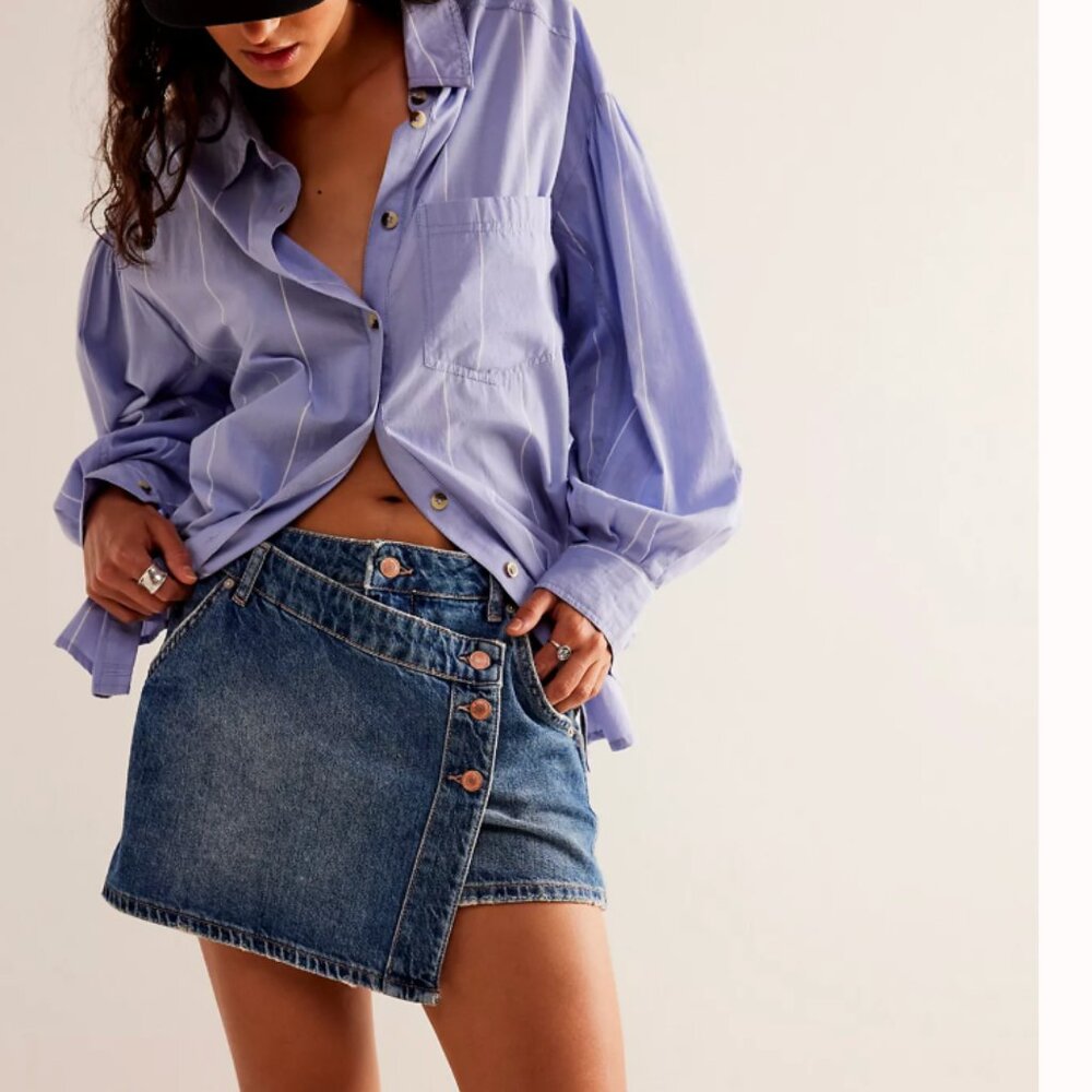 Free People We The Free Wynne Denim Skirt xs